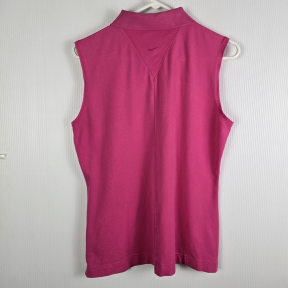NIKE Women's Golf Victory Polo, Hot Pink Force, Large 12-14 Sleeveless Collared - Picture 2 of 9